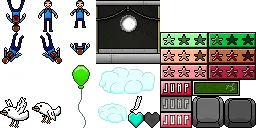 The game’s sprite sheet